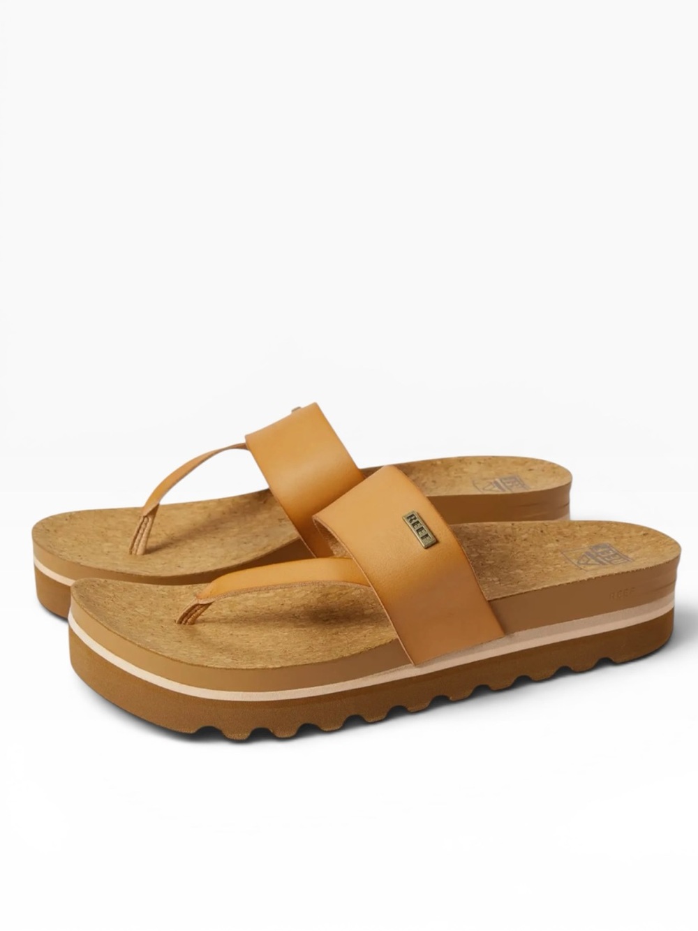Reef Cushion Sol Hi Wedge Sandal in Natural Women’s Size 9